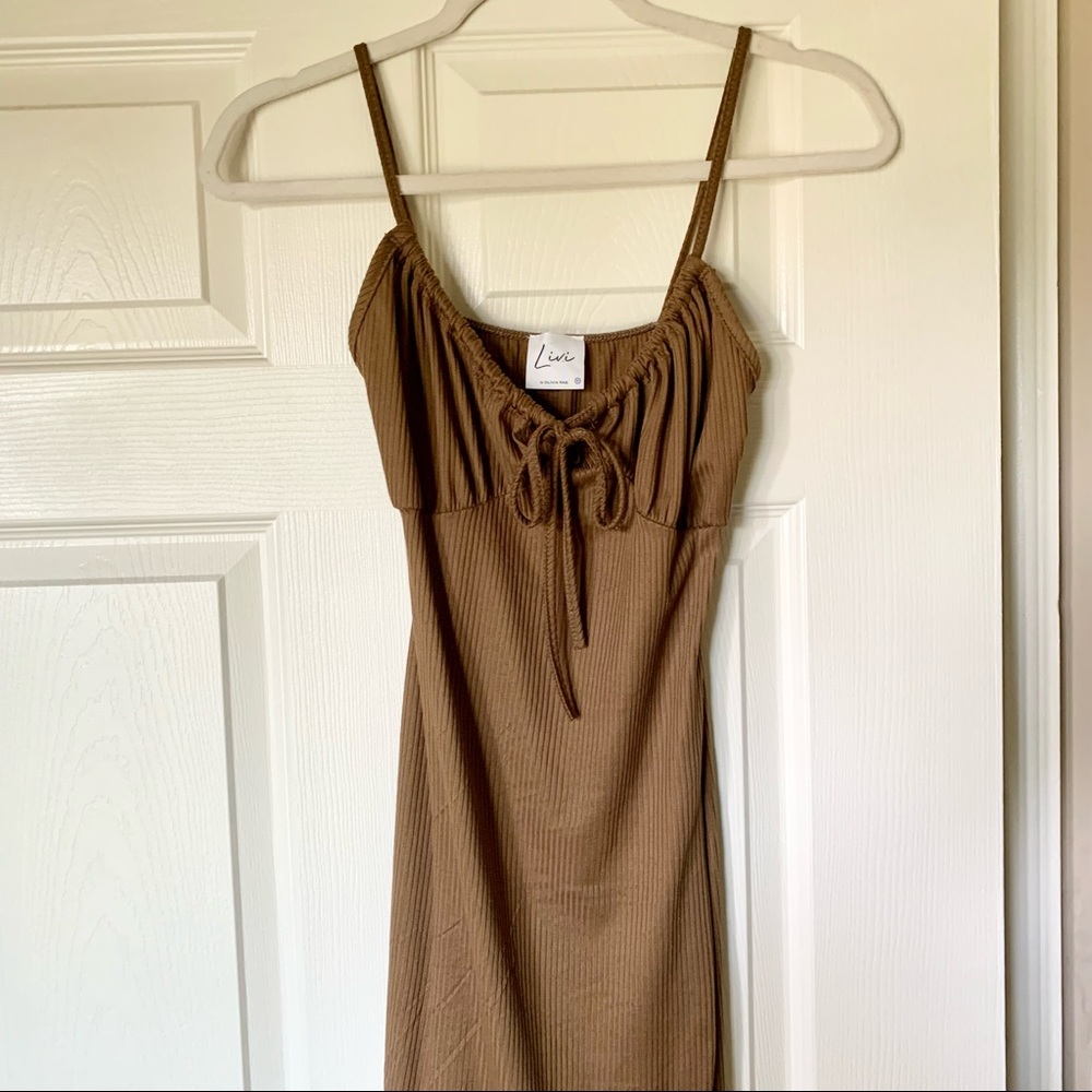 NWOT Brown Maxi Dress
